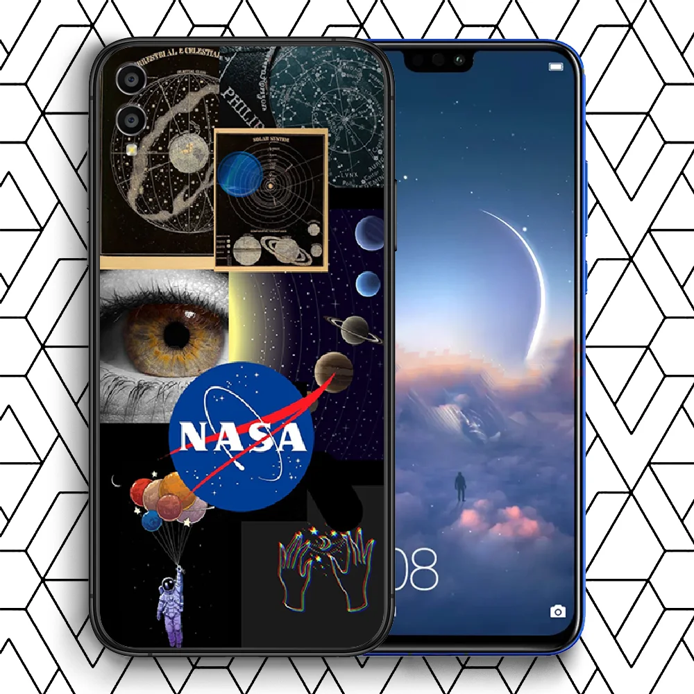 

Aerospace Nasas Phone Case Cover Hull For HUAWEI Honor 7a 8s 8a 8x 9 9x 10 20 i Lite Pro black Waterproof Fashion Cell Trend