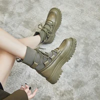 Winter High Top Product Single Shoes Ladies Sports Shoes Boots Lace Up Casual Women's Socks Leather Walking Women's Boots