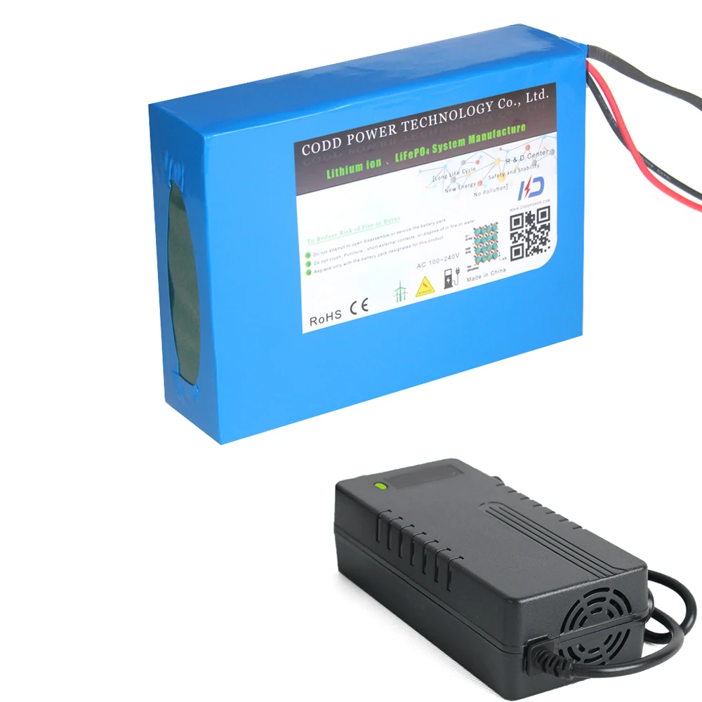 24V 36V 48V 60V 72V E bike battery pack with 50A 2000W BMS 5A Charger Free US EU Tax | Спорт и развлечения