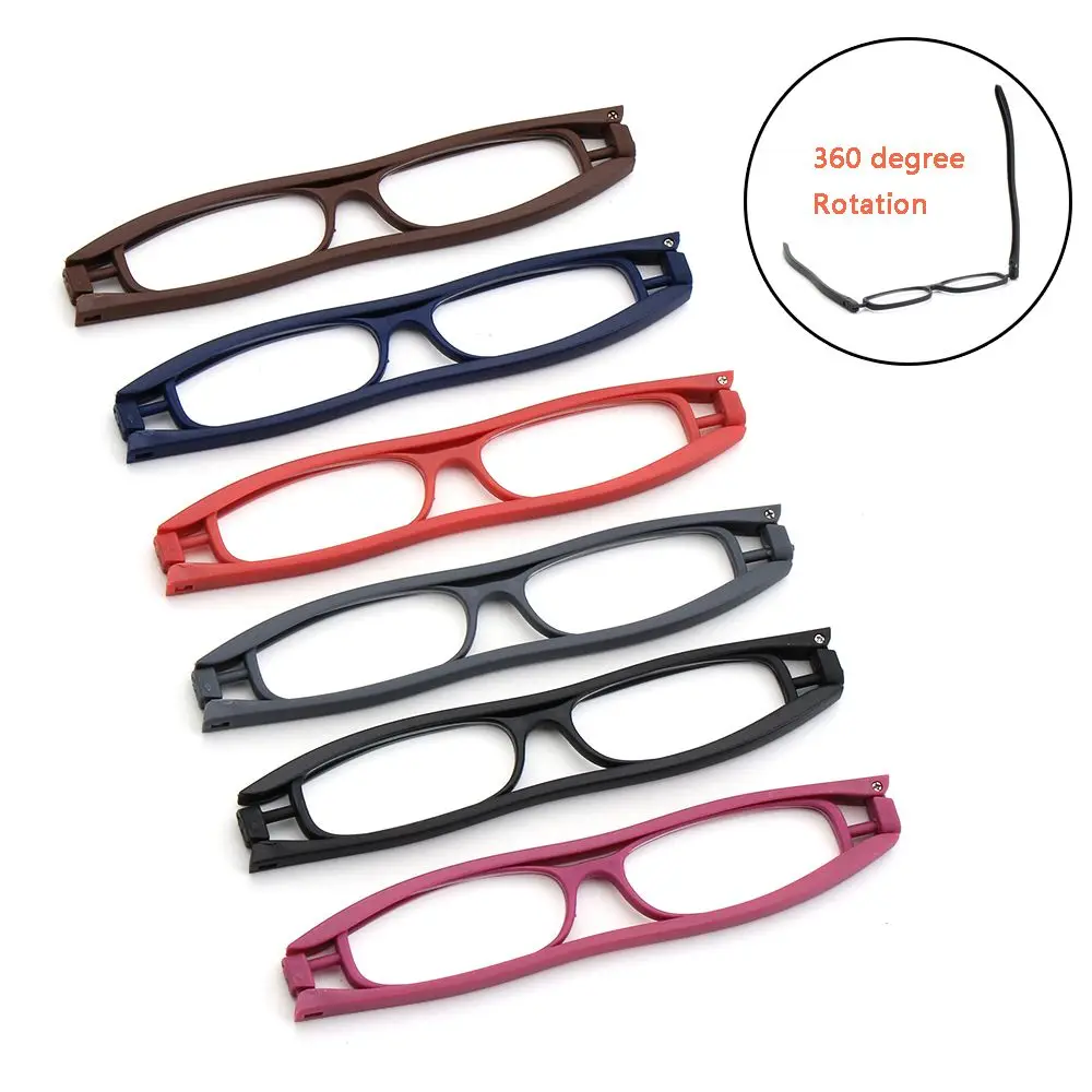 

Women Men Reading Computer Resin Vision Care 360 degree Rotation Presbyopia Eyeglasses Folding Reading Glasses Eyewear