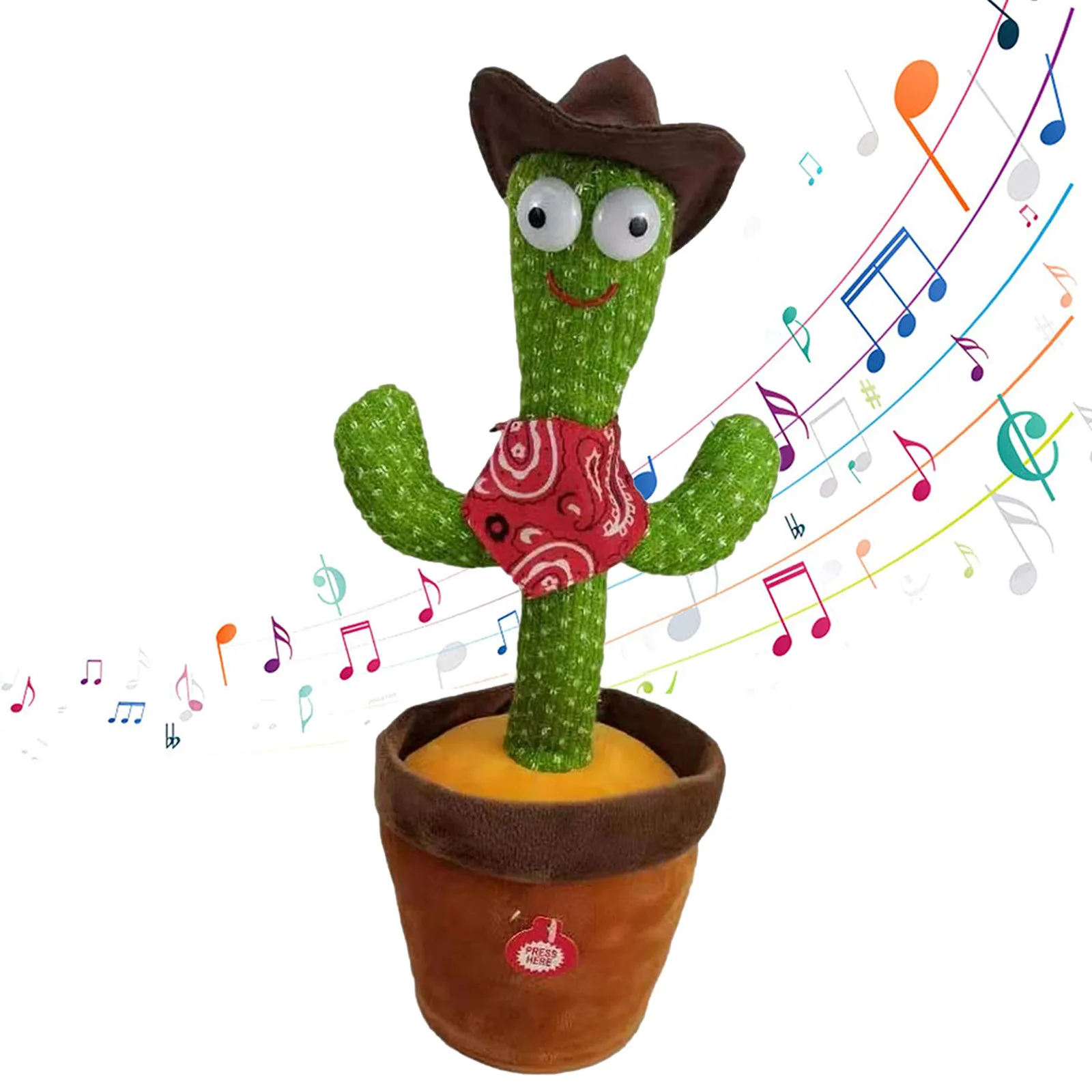 

Plush Dancing Cactus Toy Electronic Shake Dance With Song Light Recording Bluetooth Speaker Childhood Education Toy Home Decor
