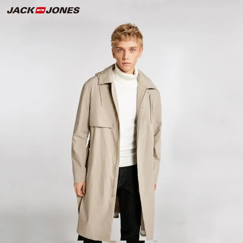 JackJones осенний мужской Тренч Повседневная Бизнес ветровка длинная куртка 218321566