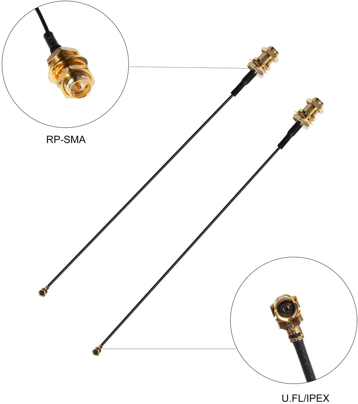 1 шт. IPX / u.fl переключатель RP SMA женский с штыревым кабелем 15 см/20 см/30 см для PCI Wifi