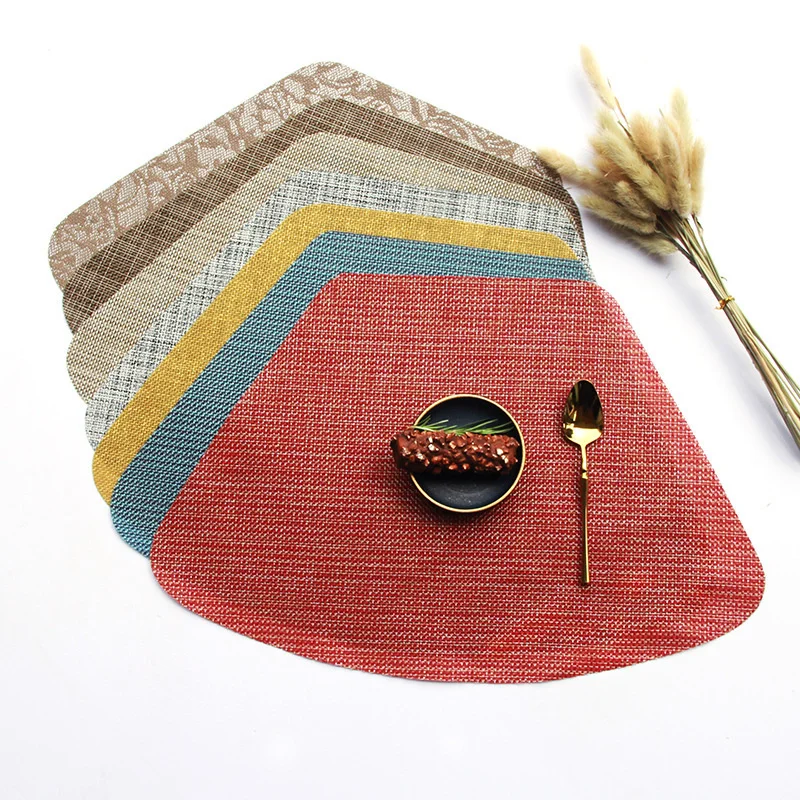 

Woven Solid Color Water Oil Resistant Non-slip Kitchen Placemat Coaster Insulation Pad Dish Cup Table Mat Hom Decor 51119