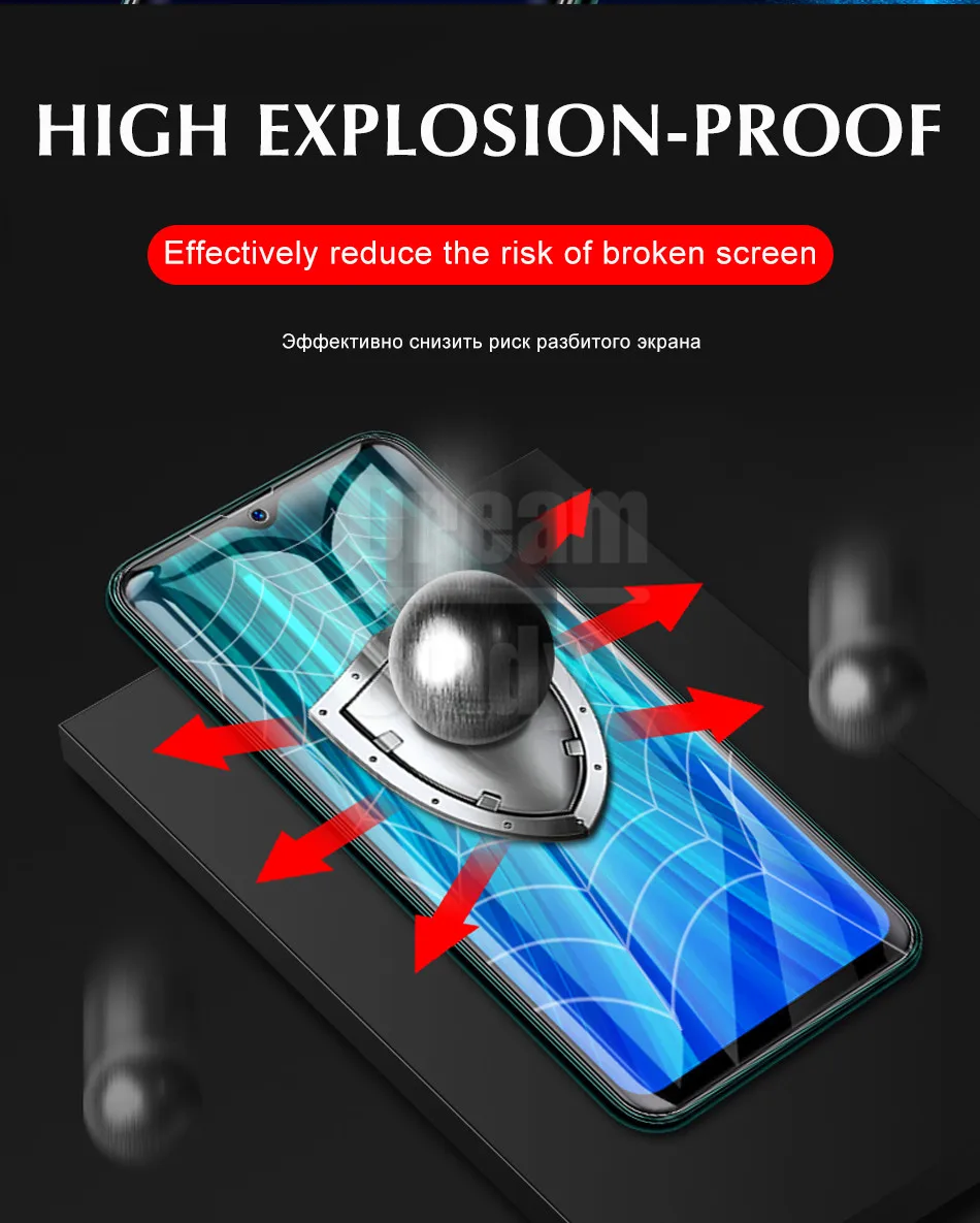 3-1 шт 200D Защитная Гидрогелевая пленка для Xiaomi Redmi Note 8 7 6 5 Pro 8A 7A 6A K20 защита экрана полное покрытие Гидрогелевая пленка