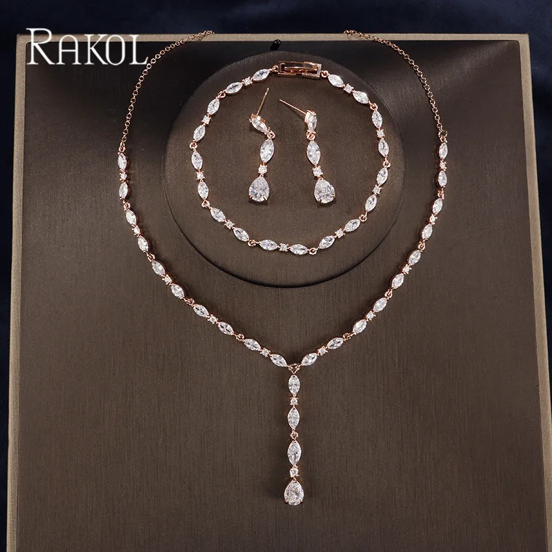 Высококачественные кубические циркониевые серьги-капли RAKOL висячие серьги и