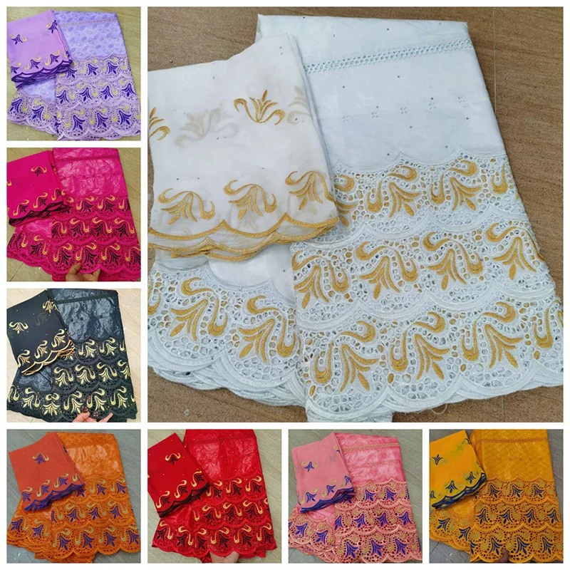 

Swiss Voile Lace bazin riche lace mysterious purple-golden pattern 7 yards Hollowed out African Satin Fabric Cotton Fabric