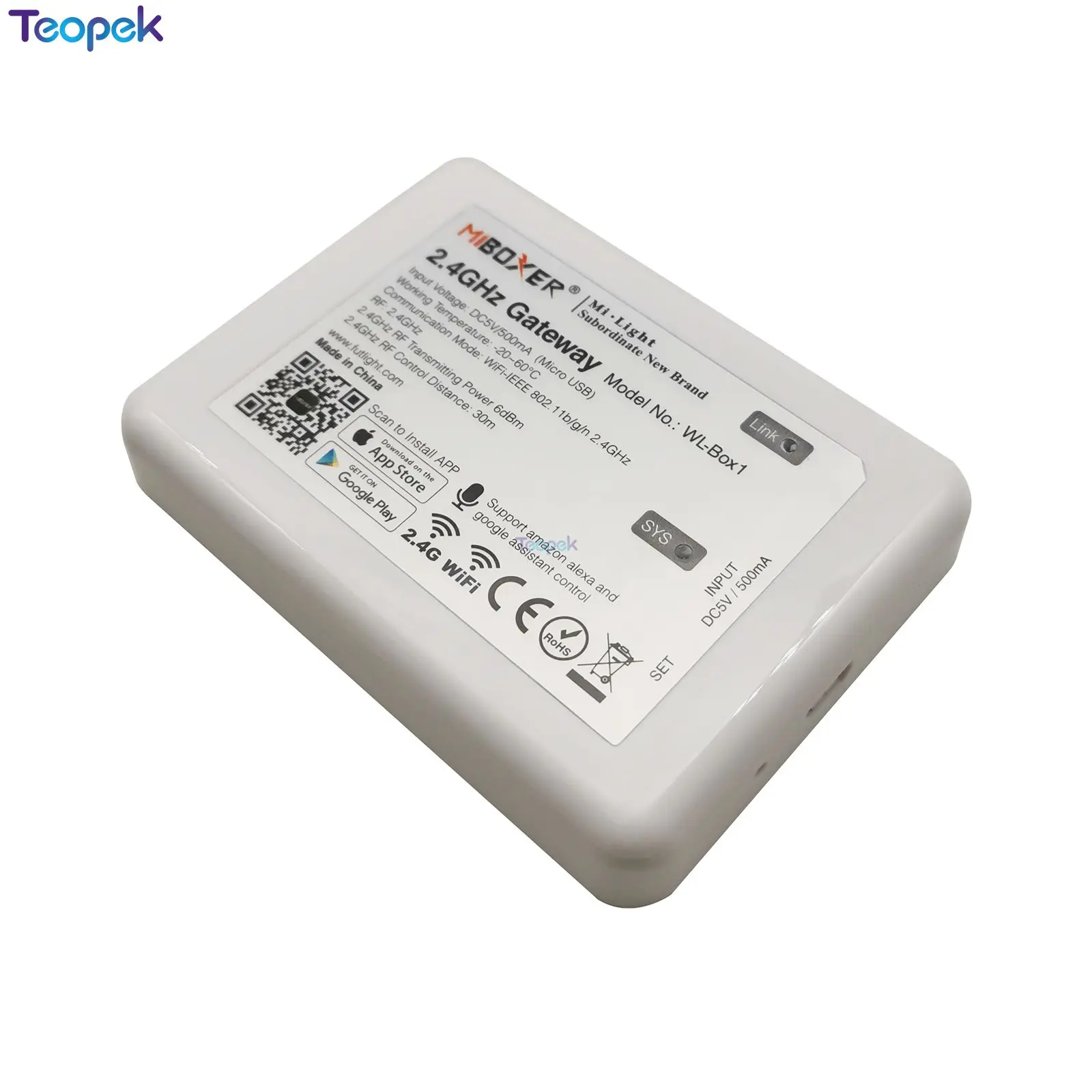 Miboxer WL-Box1 2,4 ГГц Wi-Fi контроллер DC5V IOS/Andriod система беспроводного управления приложением совместима с Alexa Google Home