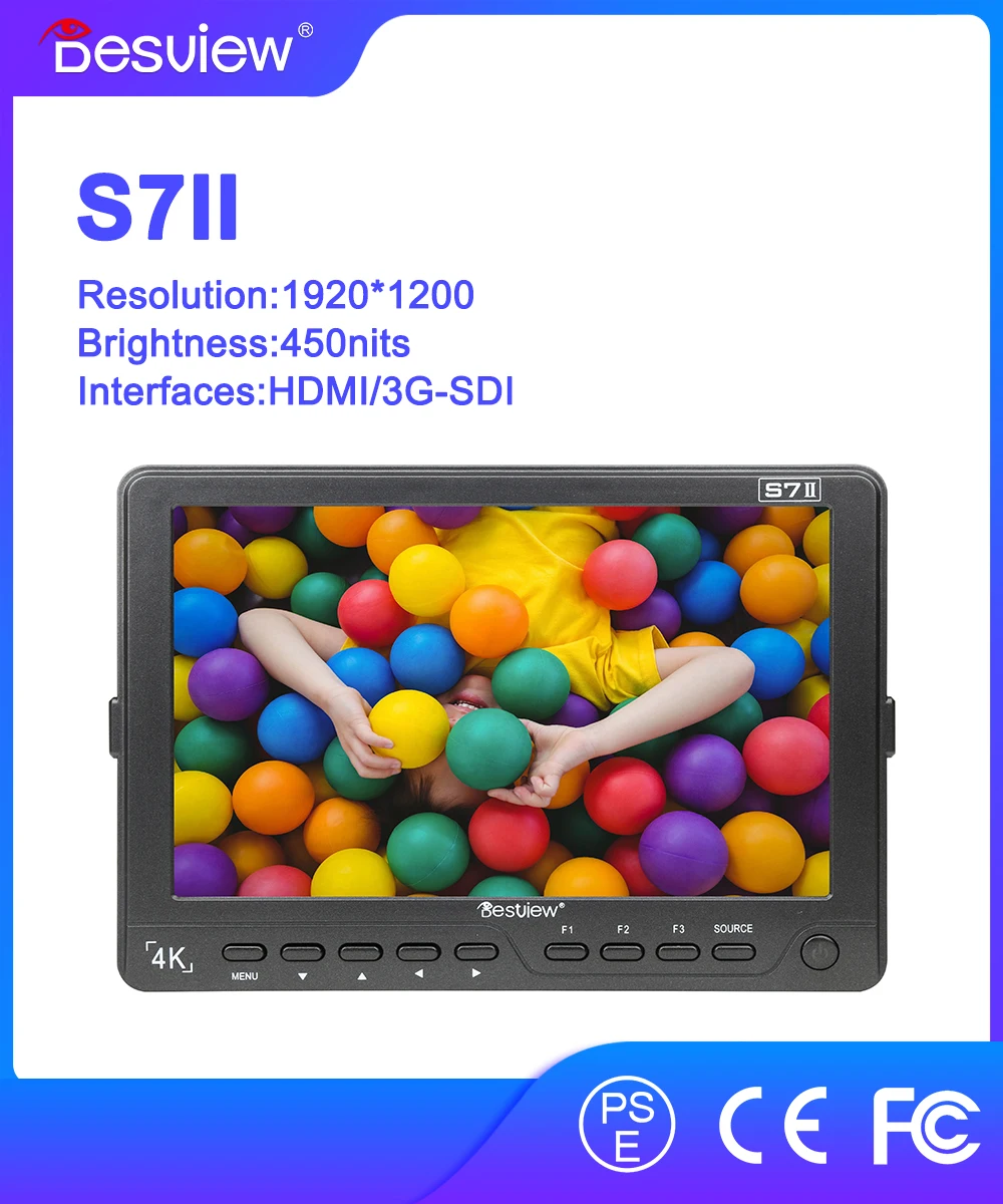 4K 7 дюймов DSLR на Камера Desview S7II полевой монитор HDMI Full HD гистограмма