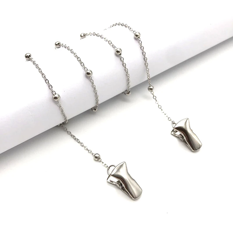 

2021 New Fashion Simple Metal Glasses Chains With Clip Antislip Mask Lanyards Eyeglasses Necklace Reading Glasses Lanyards