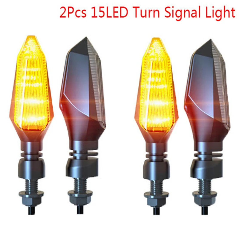 

1Pair LED Turn Signal Lamp Motorcycle Flasher 15 Led Motorbike Indicator Light