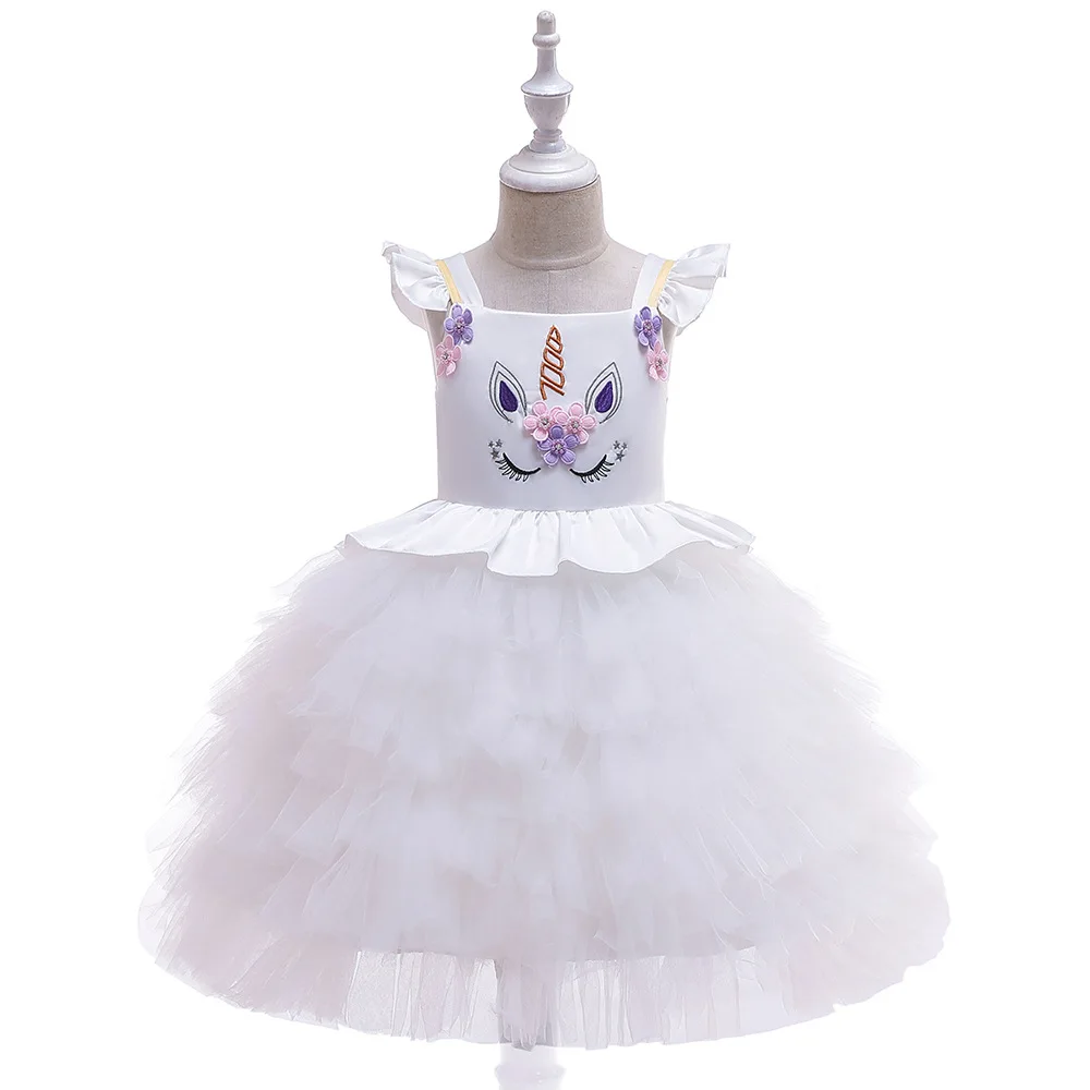 

Flower Girl Dresses 2020 Scoop Ball Gown Big Bow Little Pageant Girls First Communion Gowns Birthday Party Girl Prom Dresses
