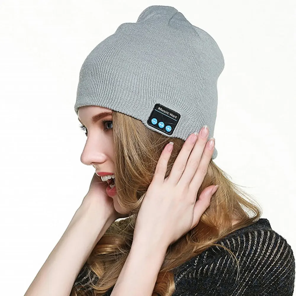 

Unisex Wireless Bluetooth Music Beanie Winter Cycling Running Warm Cap With Gloves Smart Headset Speaker Sport Knit Hat