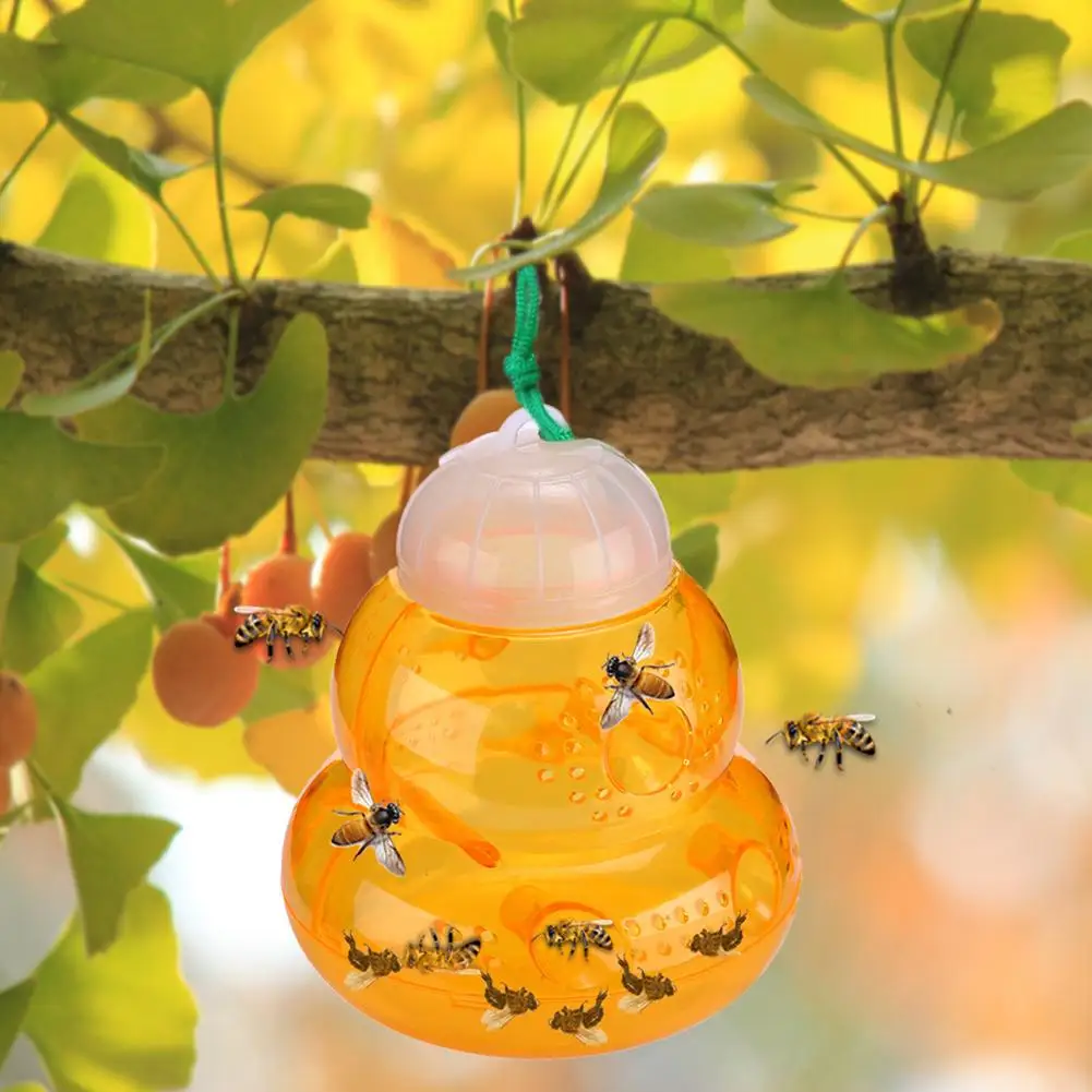 

Yellow Wasp Trap Hanging Wasp Catcher Hornets Jackets Spring Wasp Hornet Trap Without Attractant For Hanging Standing
