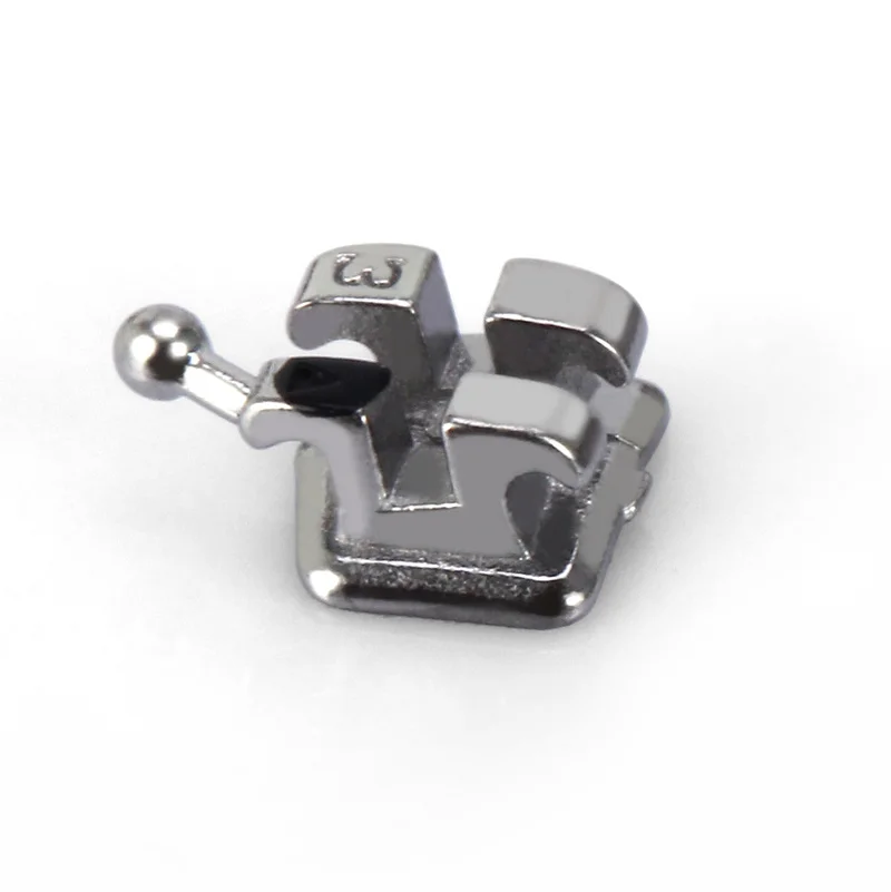 

0.022/0.018 Dental Orthodontic Braces Metal Brackets 345Hook Mesh Base Roth MBT Edgewise Note Size