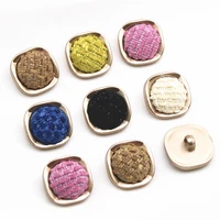 10pcs 23mm tweed fabric covered multiple color shank buttons home garden crafts cabochon hair bow center
