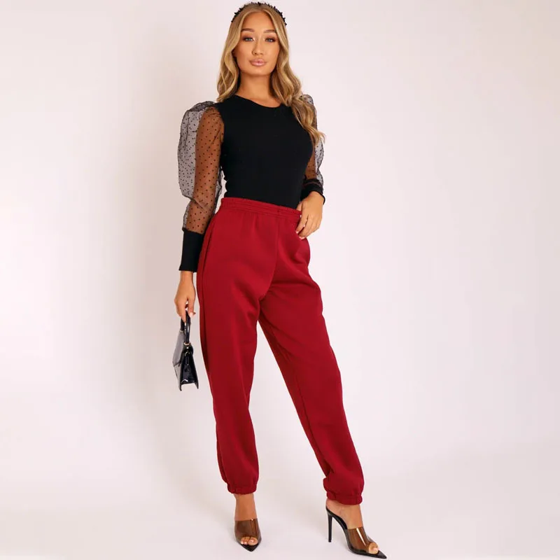 Высокая улица весна круглый вырез сексуальный с длинными рукавами сетка волна