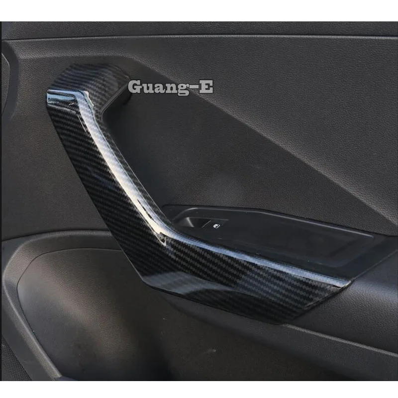 

Для Volkswagen VW T-ROC TROC 2017 2018 2019 2020 2021 наклейка для стайлинга автомобилей Наклейка на дверь внутренний подлокотник перила Отделка рамка лампа 4 шт.