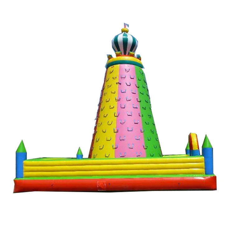 

Commercial PVC Mesh Cloth Inflatable Climbing Wall With Inflatable Bounce Jumping Combo For Kids