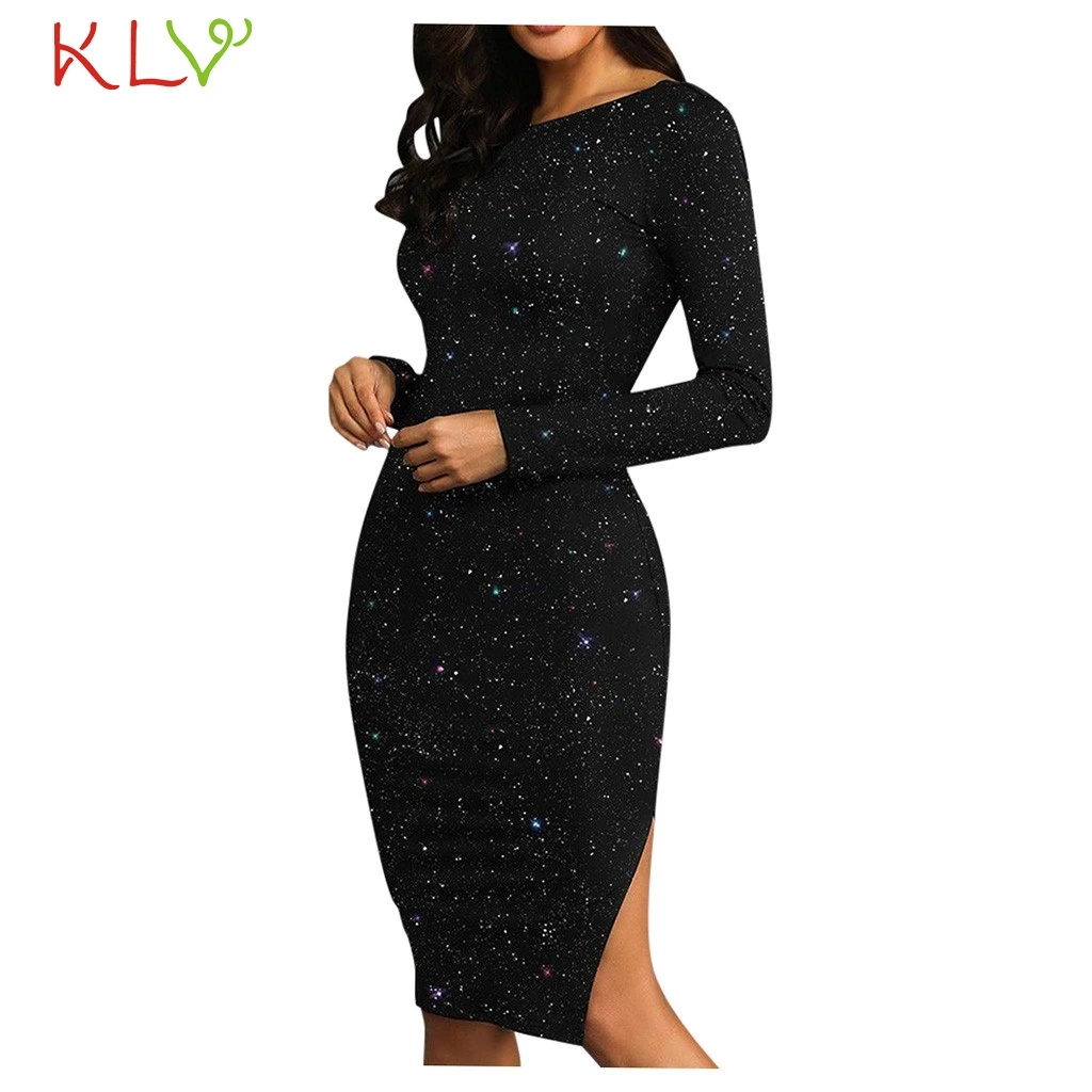 Блестящее платье женское сексуальное короткое вечернее с открытой спиной