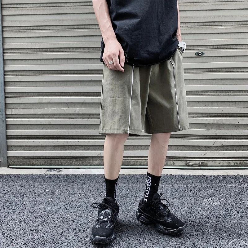 

Fashion Shorts Men Simple Mimalism Striped Casual Home Daily Beach Shorts for Male Streetwear Hip Hop Punk Clothing Summer