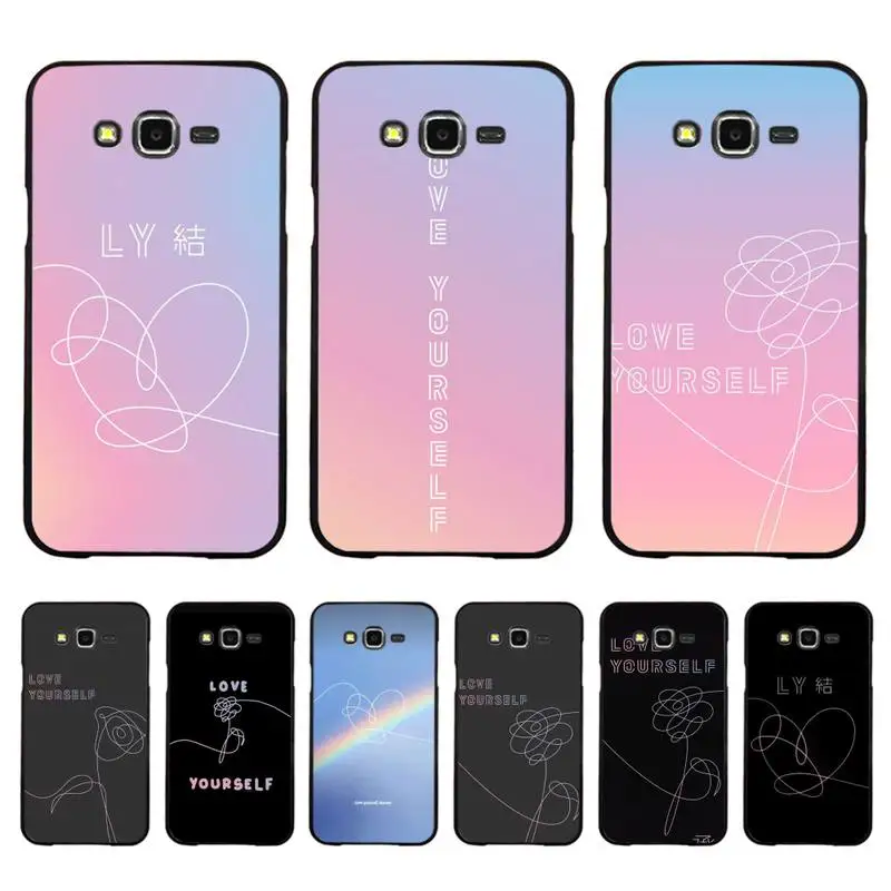 

Love yourself Flower kpop Phone Case For Samsung Galaxy J4plus J6 J5 J72016 J7prime cover for J7Core J6plus Back Coque