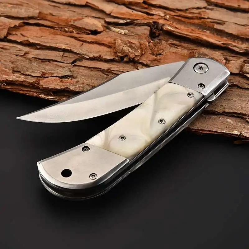 Охотничий складной нож с ручкой из нержавеющей стали и АБС пластика|Ножи| |