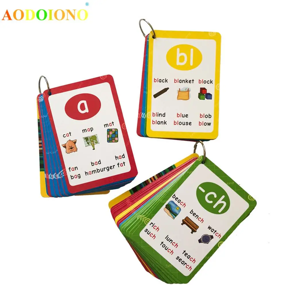 129 слов английская Phonics Root Правила определения Обучающие Игрушки для раннего