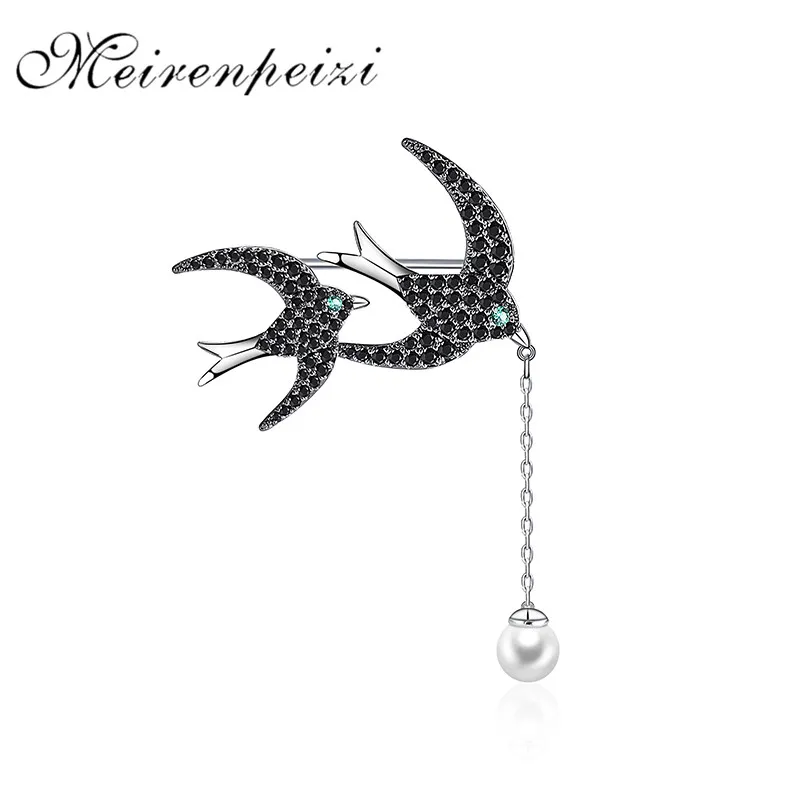 Стразы Броши с ласточкой для женщин, Красивая яркая птица, 2 цвета, хороший подарок на день рождения