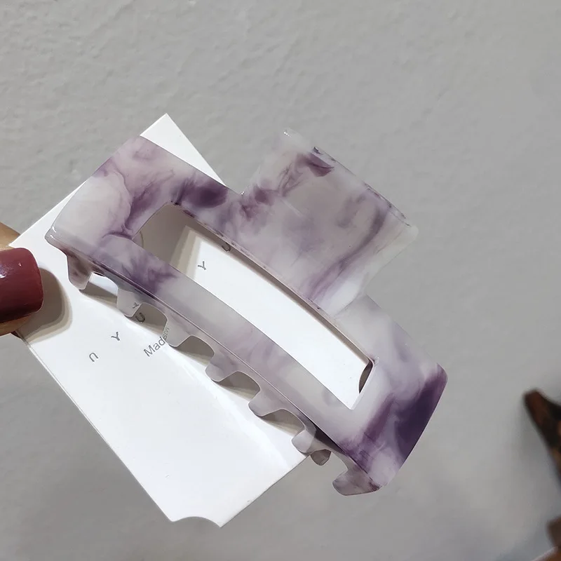 

Korean Geometric Acetate Leopard Hairpins Women Large Square Hair Clips Hair Claws Banana Clip Vintage Resin Hair Accessories