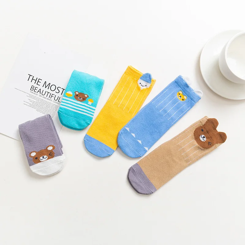 Детские носки для маленьких мальчиков и девочек красивые прямые с забавной
