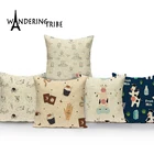 Мультфильмы наволочки крупного рогатого скота, декоративная наволочка на подушку для маленьких наволочка с изображением медведя животных подушки для диванные подушки в автомобиле