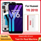 Оригинальный дисплей IPS для Huawei Y6 Prime, черныйбелый, с рамкойбез рамки