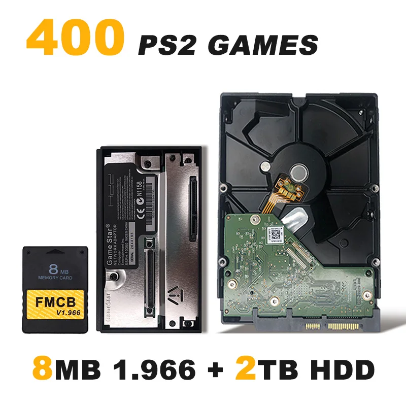 8MB and 2TB FMCB v1.966 8/16/32/64 Мб карта памяти для PS2+ 3," жесткого диска SATA HDD 80 Гб/320 Гб/500 Гб/1 ТБ/2 ТБ с игр+ жесткого диска SATA HDD адаптер - Цвет: 8MB and 2TB