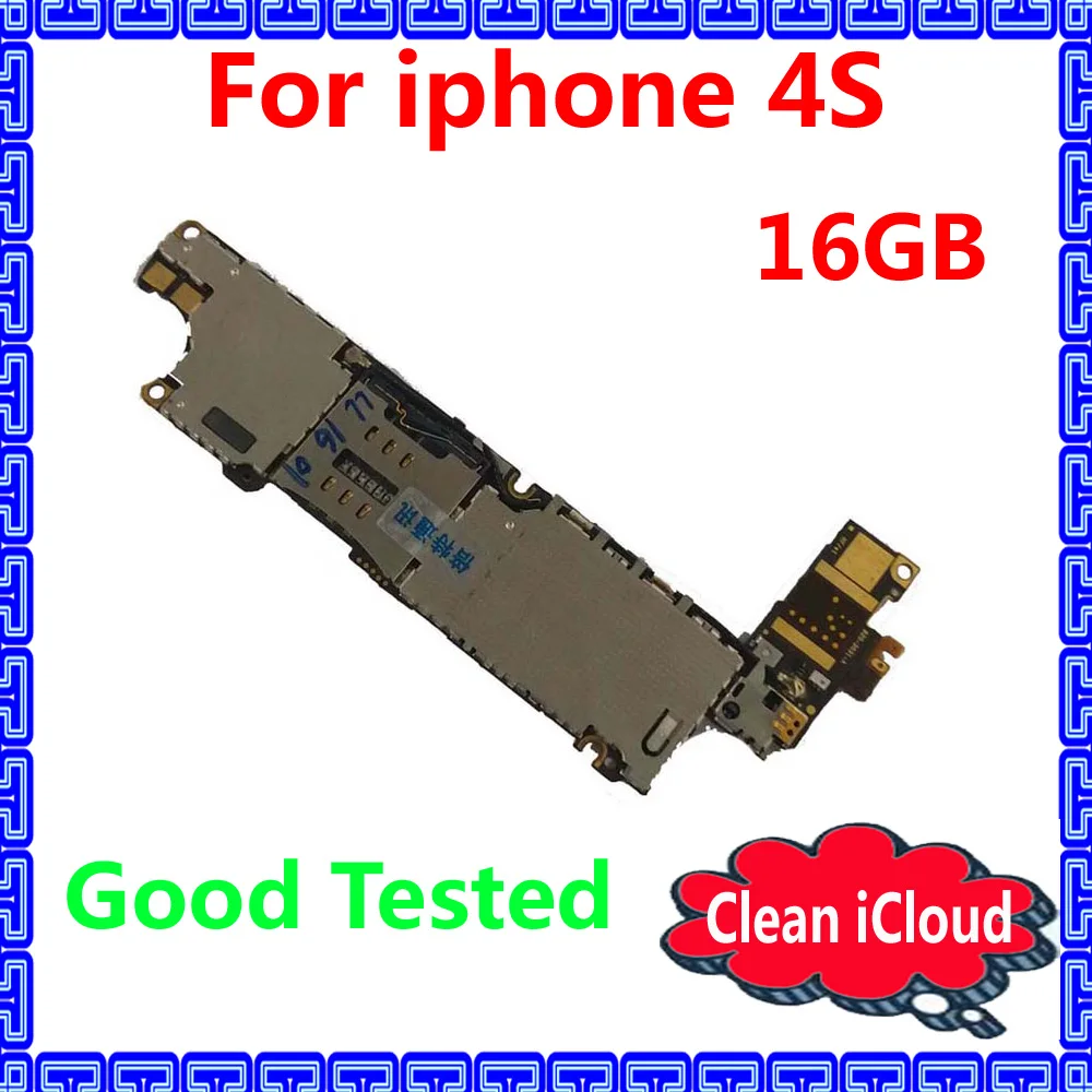 100% оригинальная материнская плата для iphone 4S 16 Гб чистая разблокированная iCloud с