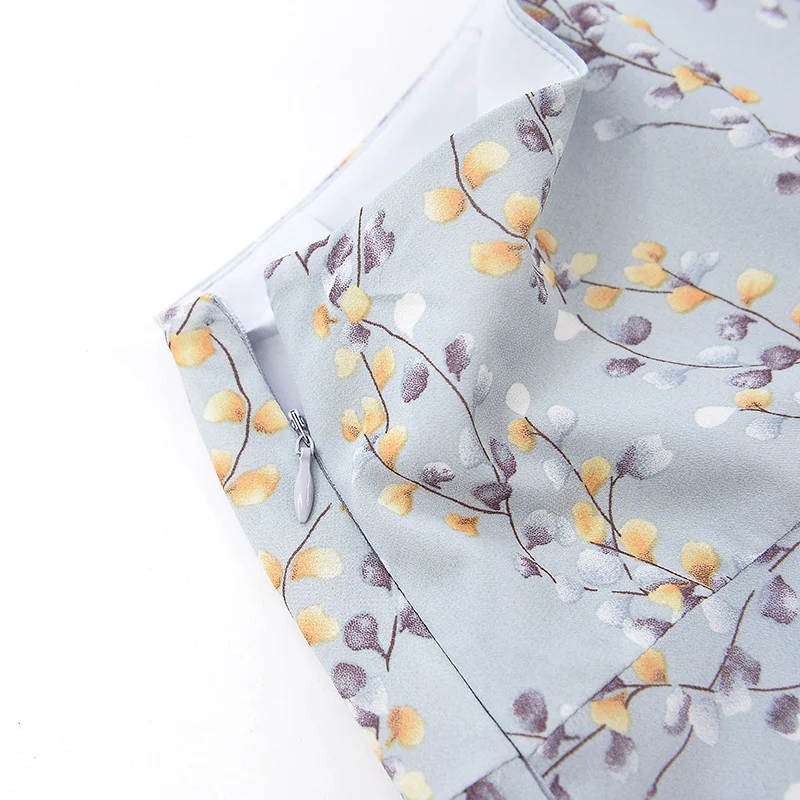 Dabuwawa Для женщин элегантные Высокая Талия юбки с цветочным узором 2019 новинка моды