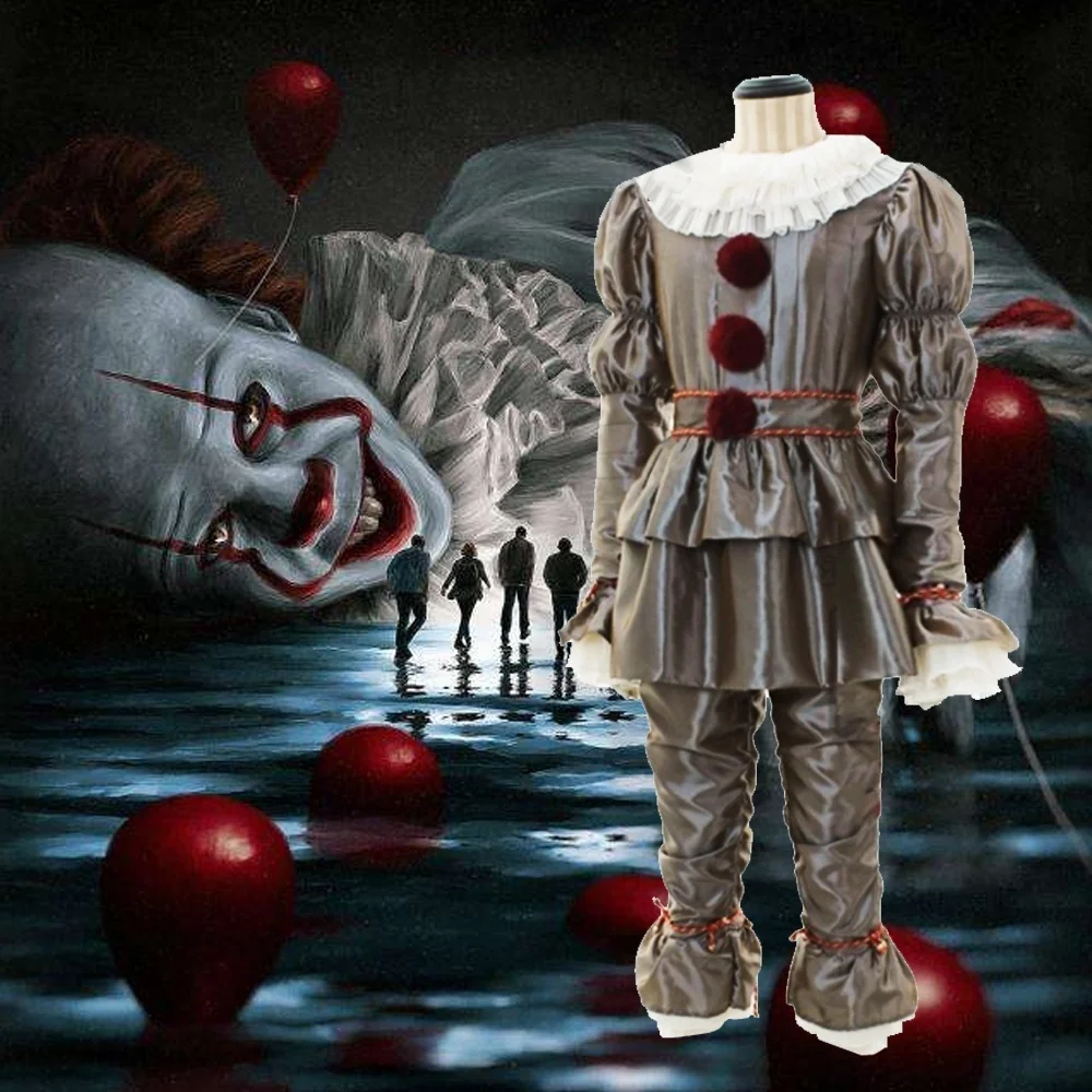 Необычный костюм на Хэллоуин клоун Стивен Кинг это Косплей Костюм Pennywise Взрослый мужской женский костюм клоун костюм наряд костюм