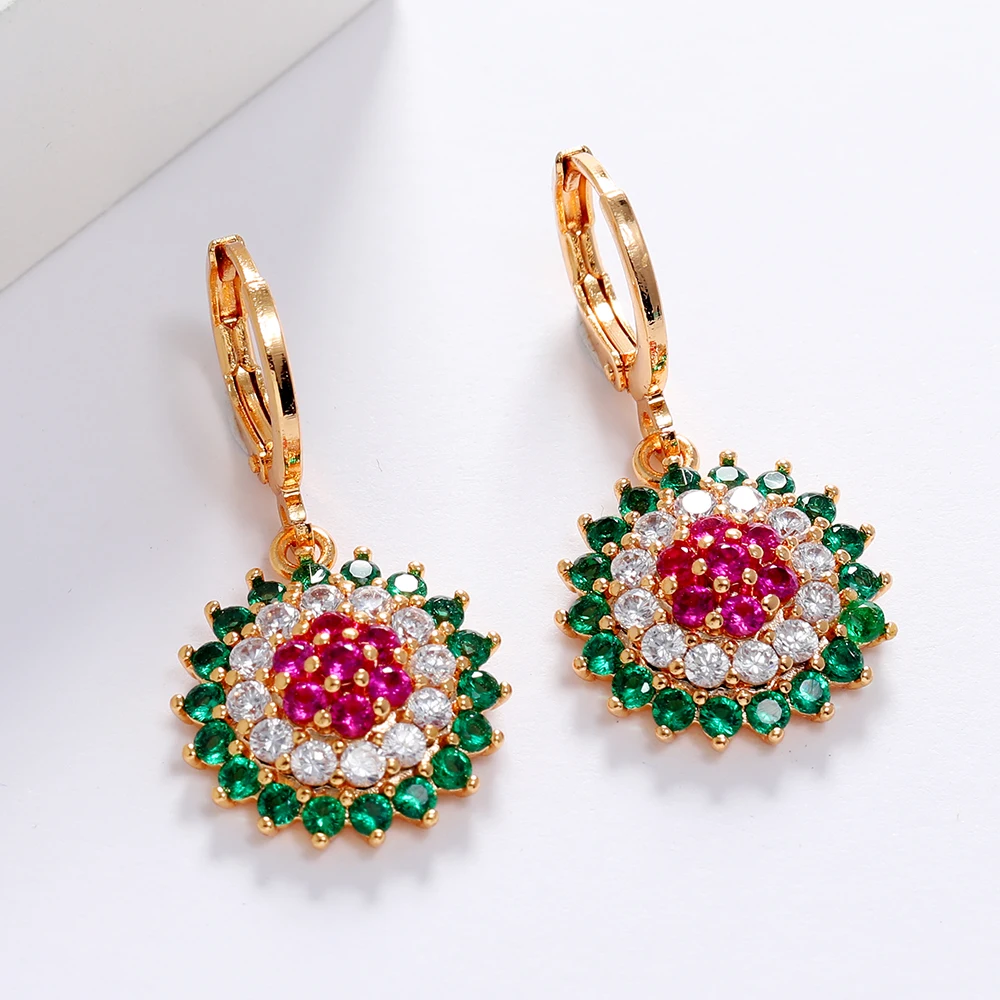 

LUALA New Arrival Shiny AAA Zircon Drop Earrings For Women Micro Paved Crystal Statement Small Dangle Fashion Jewelry No Fade