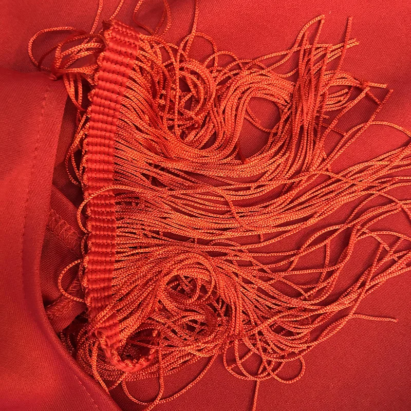 Сексуальное длинное платье русалки с открытыми плечами бахромой и блестками