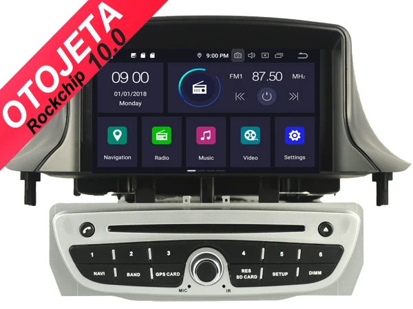 Мультимедийный видеопроигрыватель OTOJETA 7 &quot Android 10 0 для RENAULT Megane III Fluence 2009 2011 GPS 2din