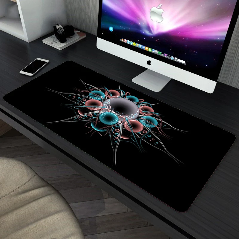 

Abstract Print clear lock mouse edge natural rubber game mouse pad large size waterproof table pad