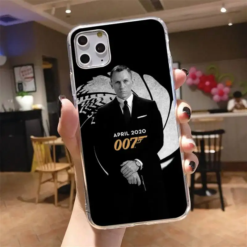 

James Bond 007 Phone Case Transparent for iPhone 6 7 8 11 12 s mini pro X XS XR MAX Plus cover funda shell