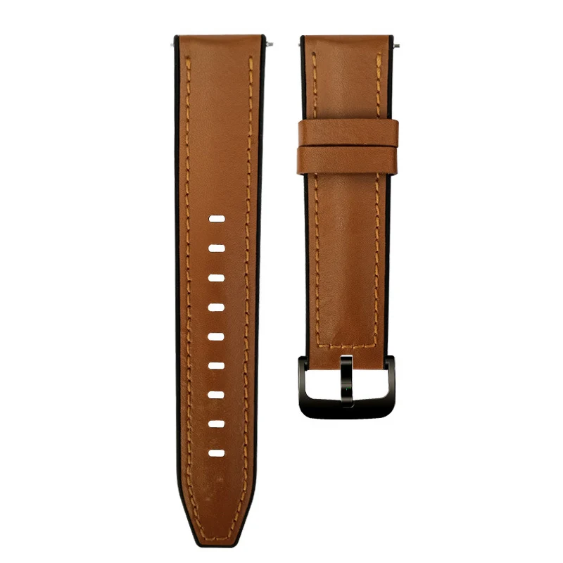 

22mm leather Watch Band Quick Release for Samsung Gear 2 R380 Neo R381 Live R382 Moto 360 2 46mm silicon leather Strap Bracelet