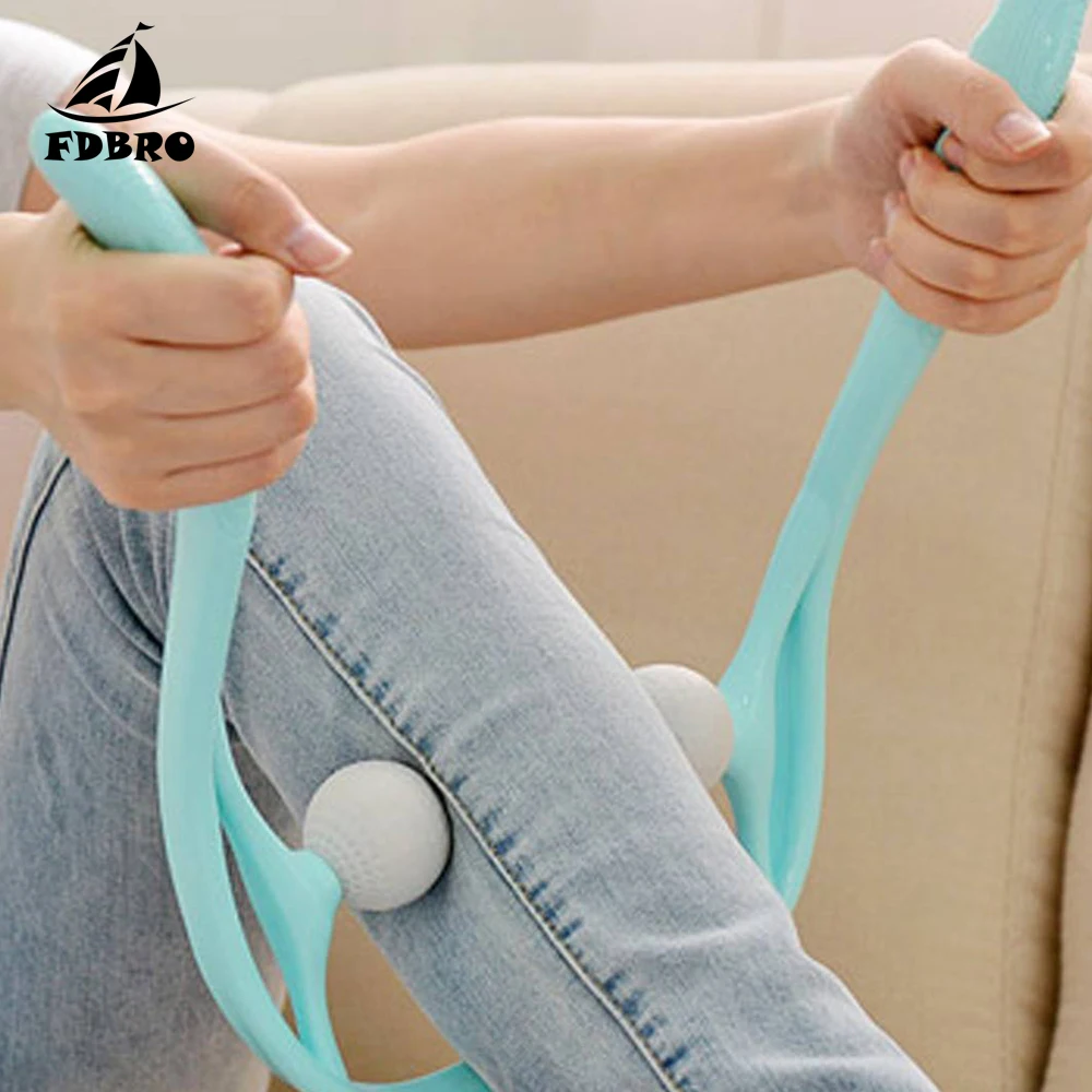 FDBRO массажер для шеи и плеч двойной триггер точка ролик самомассаж инструмент