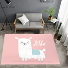 Ковер с мультипликационным изображением альпака, 3D принт, милый, с животными, напольный коврик для кухни, напольный ковер для детей, Детский игровой напольный коврик