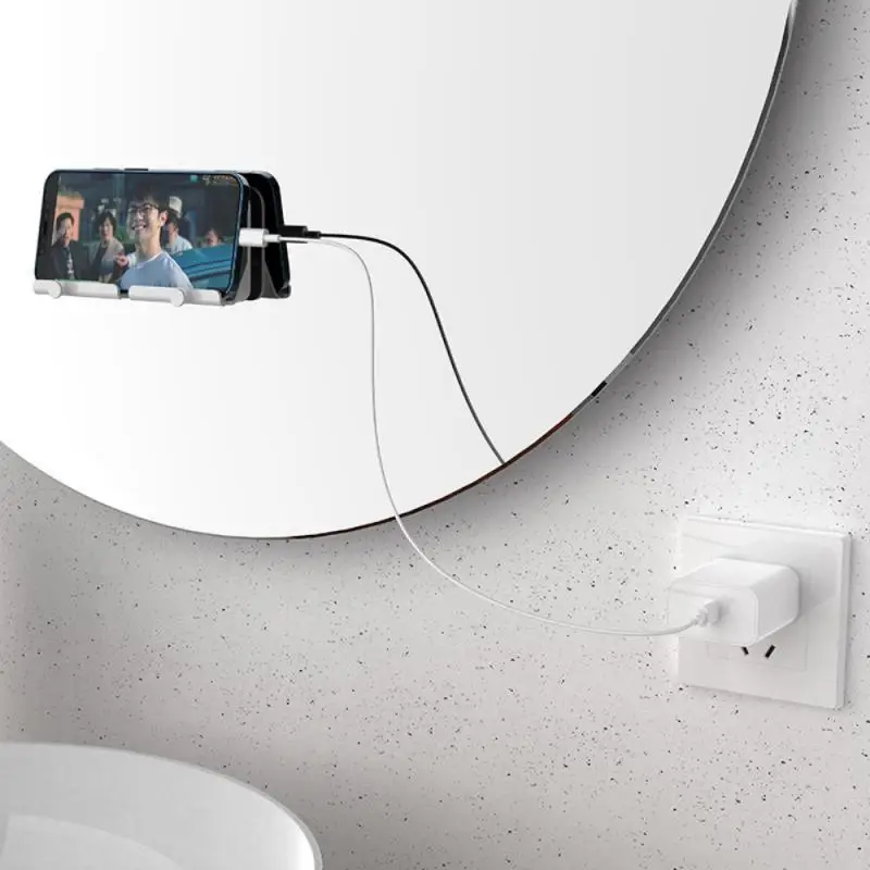 Wall Mounted Organizer Storage Box Remote Control Mobile Phone Plug Holder Charging Multifunction Stand | Дом и сад