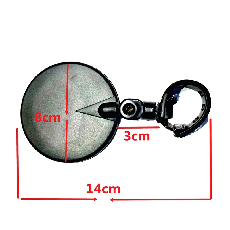 

1pc Rear View Mirror Flexible Rear View Convex Mirror 360 Rotating For Cycling Bike Bicycle Handlebar 360 Degree Rotate