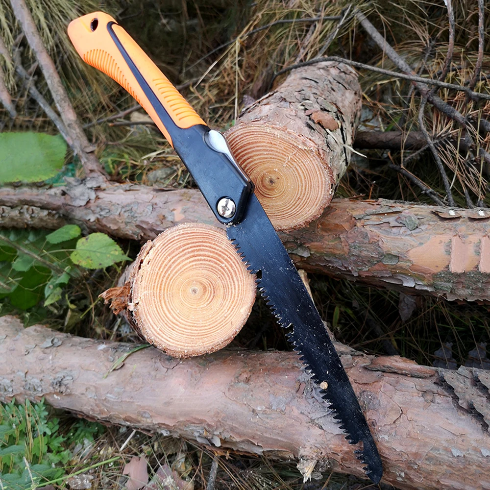 

KKmoon Folding Hand Saw Pruning Saw 7 Inch Blade with Triple-bevel Teeth Ergonomic TPR Handle for Trees Trimming Branches