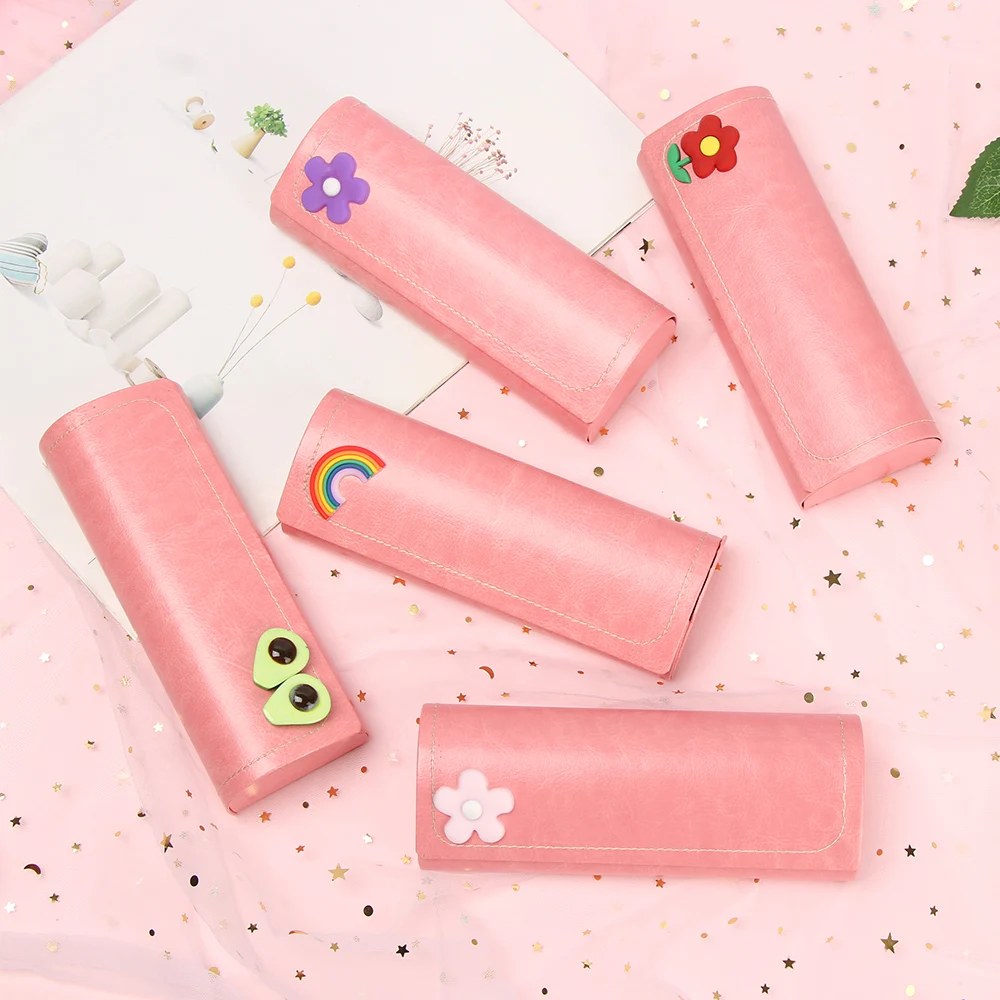 Коробка для очков с цветами и фруктами модный мультяшный милый розовый