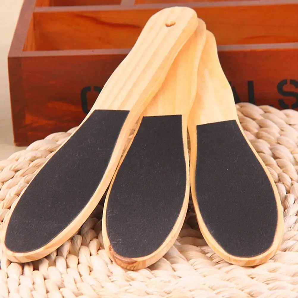 

Professional Files Double Sided Foot File Callus Remover for Feet Wooden Pedicure Grater to Smooth Hard Coarse Dry Tough Skin